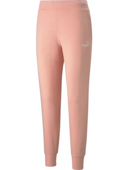 Marhuľové dámske tepláky Puma Essential Logo Pants