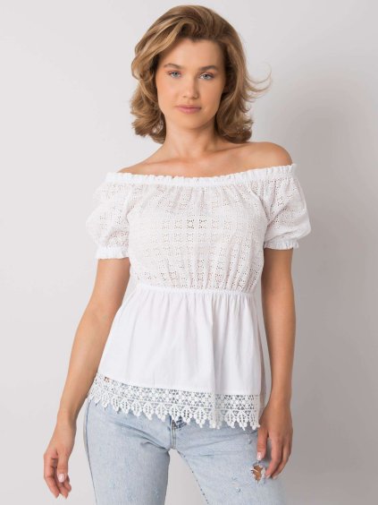 Biela blúzka s čipkou
