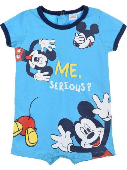 Modré chlapčenské krátke body Mickey Mouse