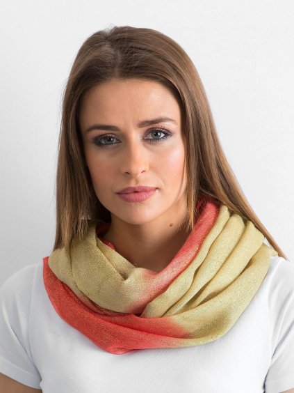 Koralovo-zlata dámska šatka