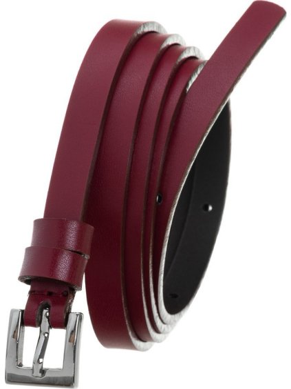 Bordový dámsky úzky opasok