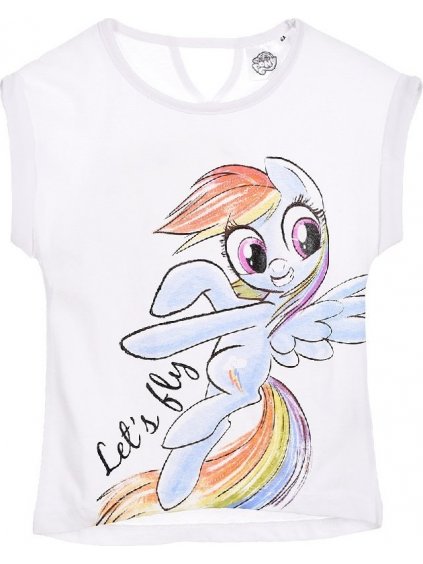 MY LITTLE PONY RAINBOW DASH BIELE DIEVČENSKÉ TRIČKO