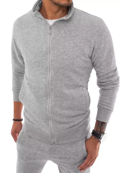 Svetlo šedá mikina na zips