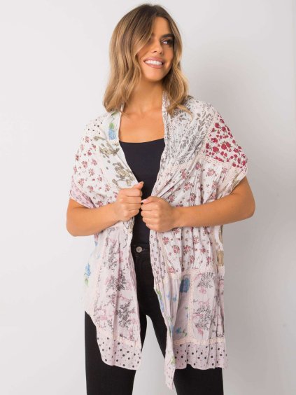 Svetlo ružova šatka s potlačou