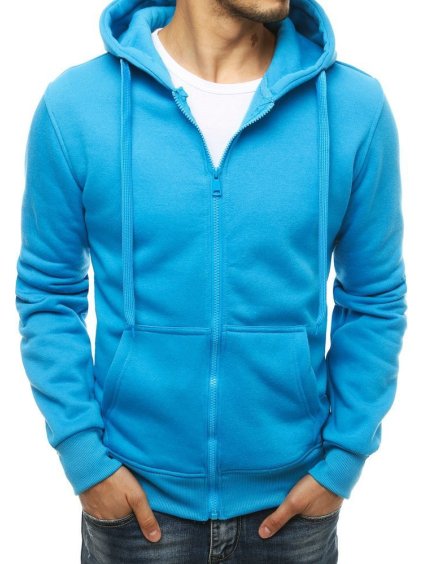 Svetlo modrá pánska mikina na zips