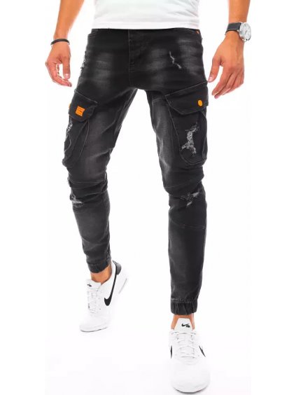 Čierne kapsáčové džínsy