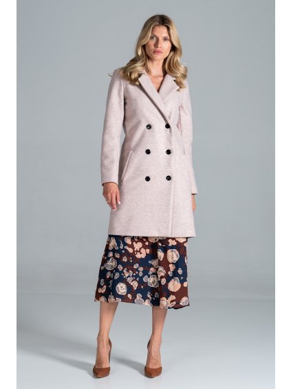 Púdrový dvojradový kabát