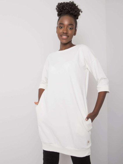 Smotanová dlhá mikina s vreckami