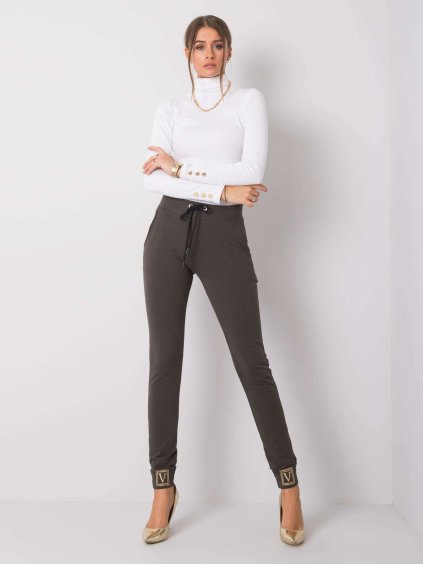 Khaki dámske tepláky