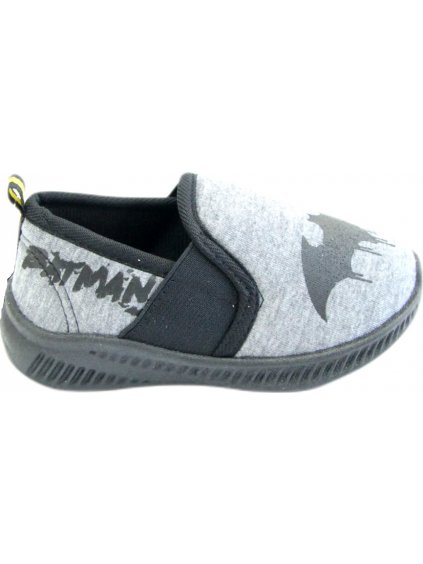 Sivé papuče pre chlapcov s Batmanom