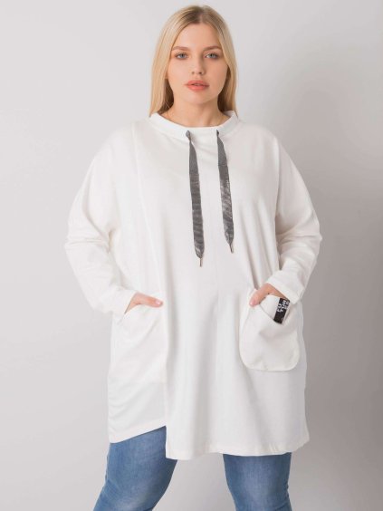 Smotanová dámska tunika s vreckom
