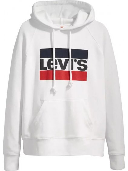 BIELA MIKINA LEVI'S GRAPHIC STANDARD HOODIE