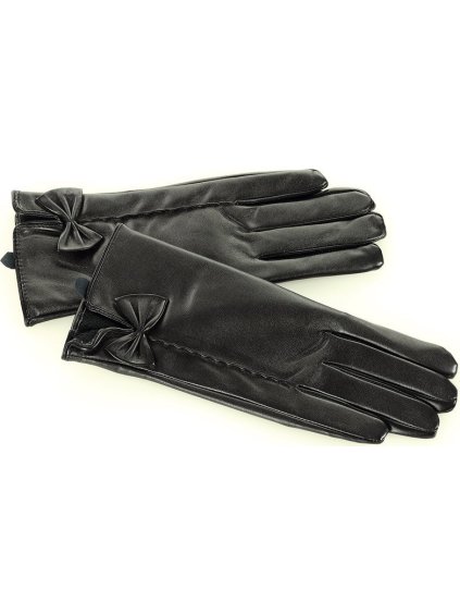 Čierne elegantné rukavice s mašľou