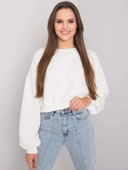 Smotanová prešívaná dámska skrátená mikina