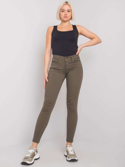 KHAKI DÁMSKE SKINNY NOHAVICE