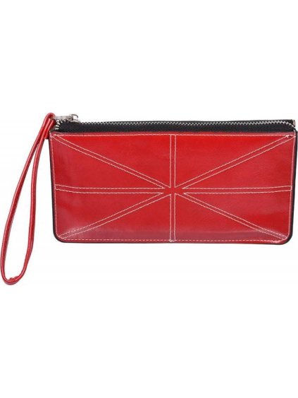 Červená veľká dámska peňaženka