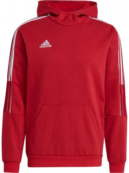 Červená pánska mikina adidas Tiro 21 Sweat Hoody