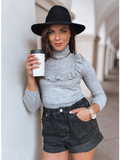 Svetlosivý rolák s volánom NOAH