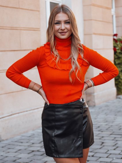 Oranžový rolák s volánom NOAH