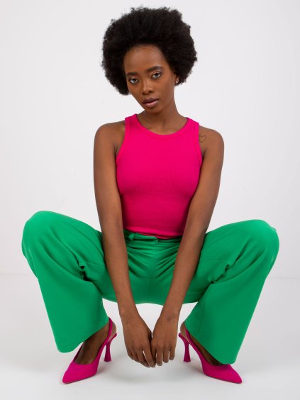 Fuchsiový rebrovaný top Estón