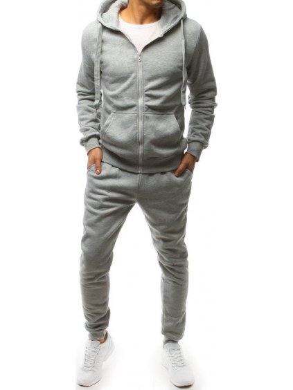 Svetlosivá pánska tepláková súprava na zips