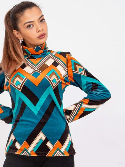 Modro-oranžový rolák Biloxi z velúru