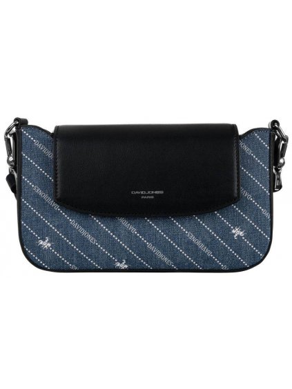 David Jones Čierno-modrá menšia kabelka s denimom
