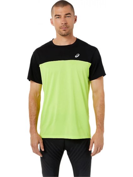 ČIERNO-LIMETKOVÉ PÁNSKE TRIČKO ASICS RACE SS TOP TEE