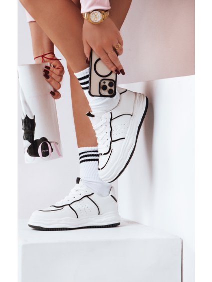 Bielo-čierne Sneakersy WENNA