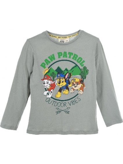 KHAKI TRIČKO S DLHÝM RUKÁVOM PAW PATROL OUTDOOR VIBES