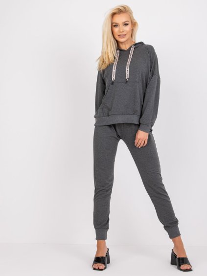 Tmavosivá teplákovka Alejandra s voľnou mikinou