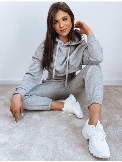 Svetlosivá teplákovka SERINE s "crop" mikinou