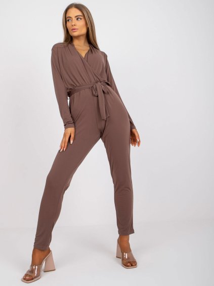 Hnedý dlhý overal Serafini