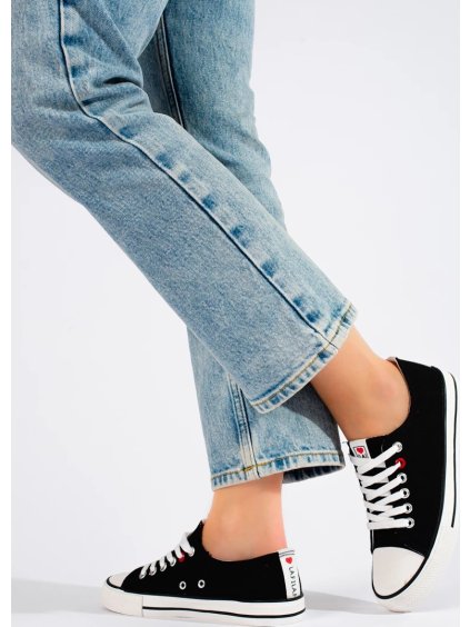 ČIERNE PLÁTENÉ TENISKY