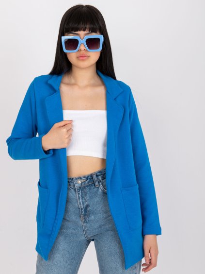 Modré sako s vreckami