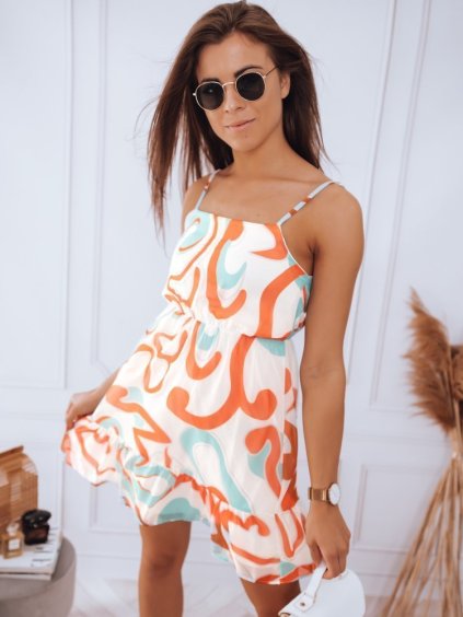 Biele vzorované letné šaty* SHINE