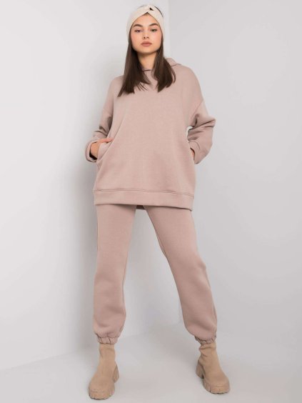 Pudrový teplákový komplet