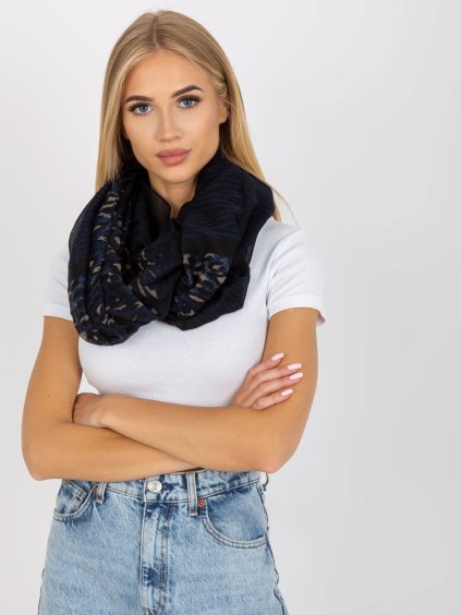 Tmavomodrá šatka so zvieracím motívom