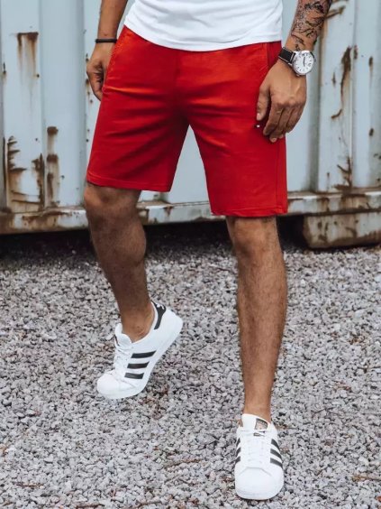 Červené teplákové šortky