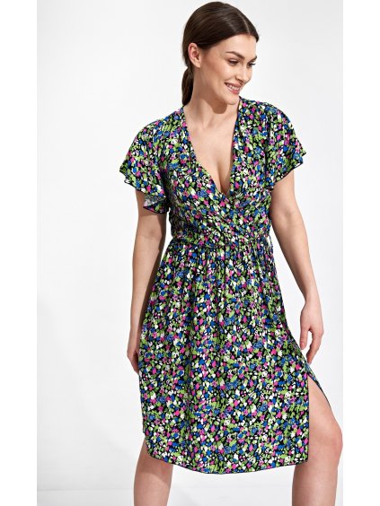 Farebné šaty so vzorom bodiek