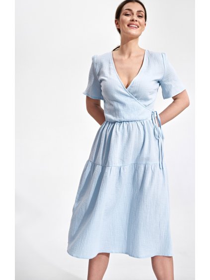 Svetlomodré ľahké letné šaty