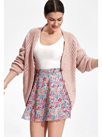 Farebná sukňa s drobnými kvetmi