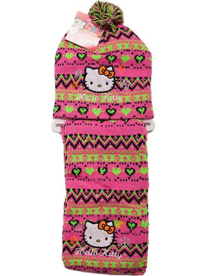 Hello Kitty zimný set čiapky a šálu