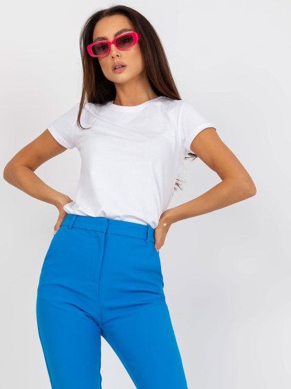 Biele tričko s okrúhlym výstrihom