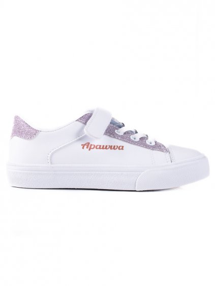 BIELE DIEVČENSKÉ TENISKY S PÁSIKOM