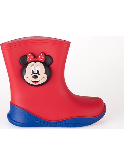 Červené Dievčenské gumáky Minnie
