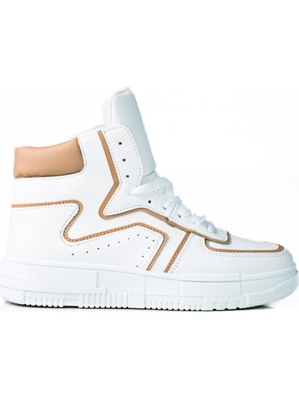 Bielo-béžové Vysoké sneakersy