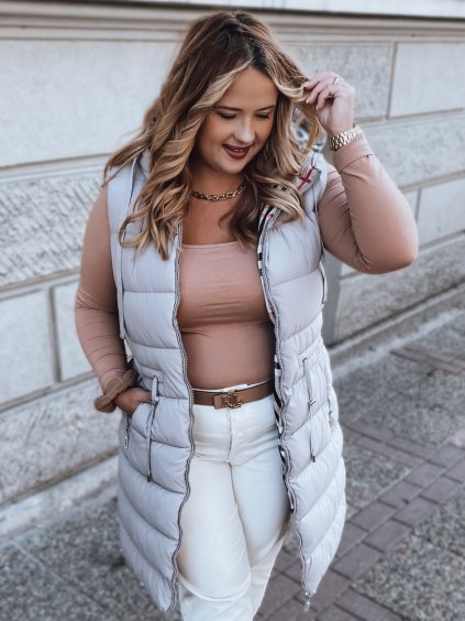 Svetlofialová vesta so stiahnutím v páse KERIS