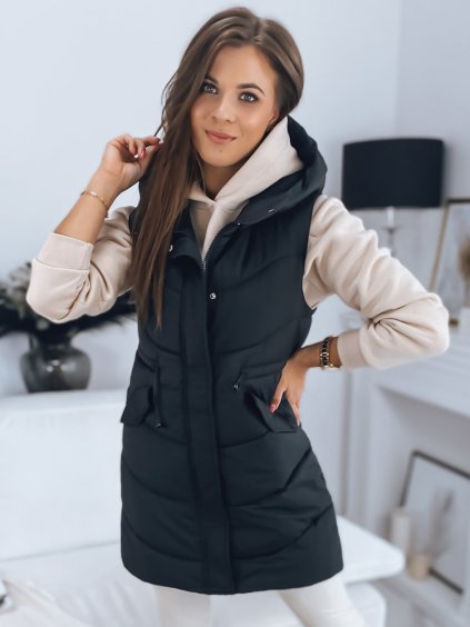 Čierna prešívaná vesta GAMIS