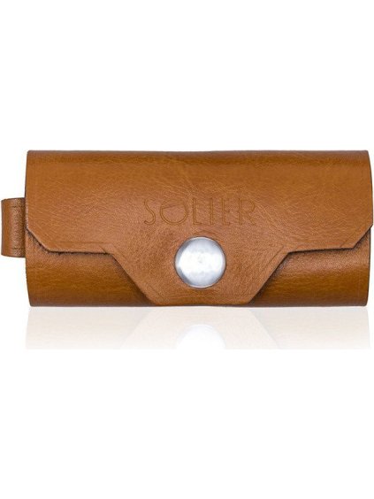 Kožená hnedá peňaženka na kľúče SOLIER